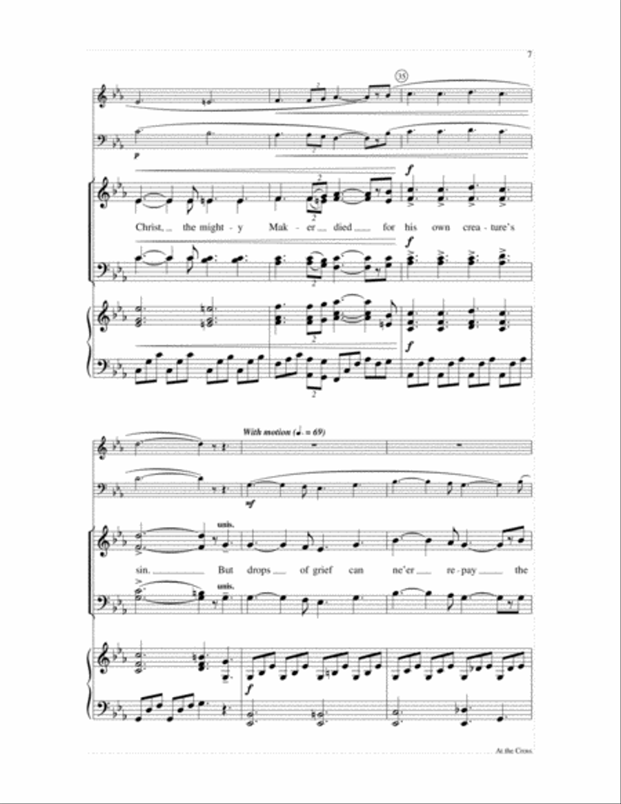 At the Cross 4-Part scores gallery preview page 7