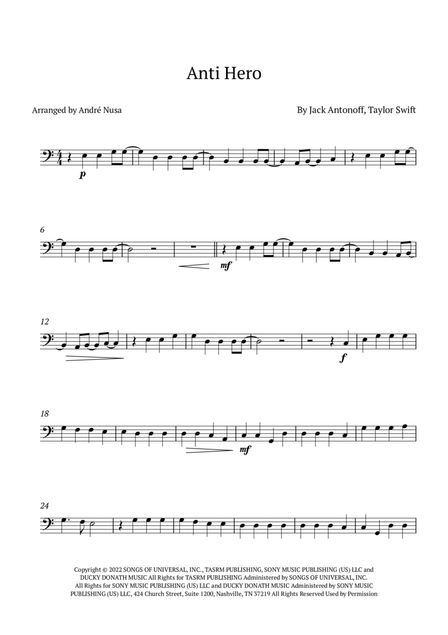 Anti-Hero Bassoon Solo scores gallery preview page 1