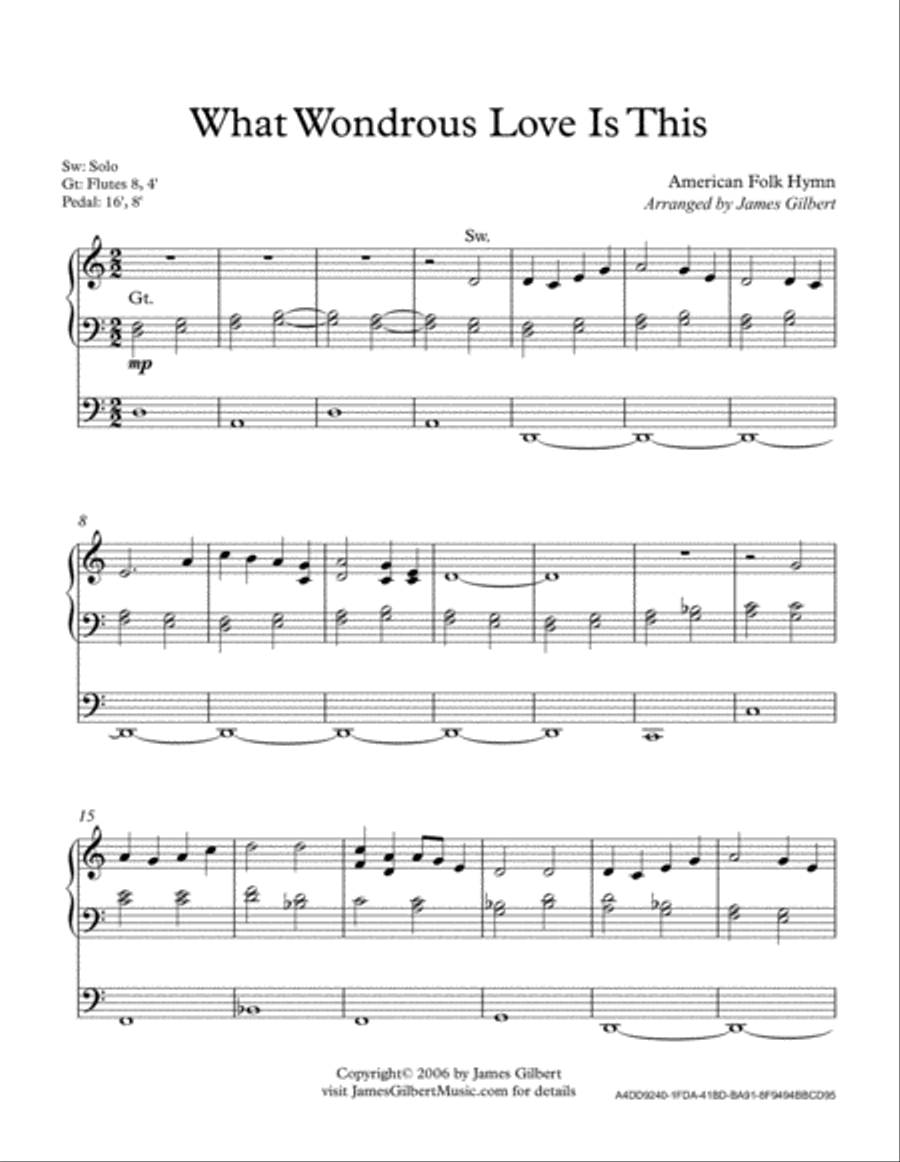 What Wondrous Love Is This Organ Solo scores gallery preview page 2