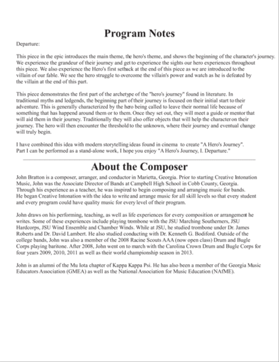 Departure and Initiation Concert Band scores gallery preview page 3
