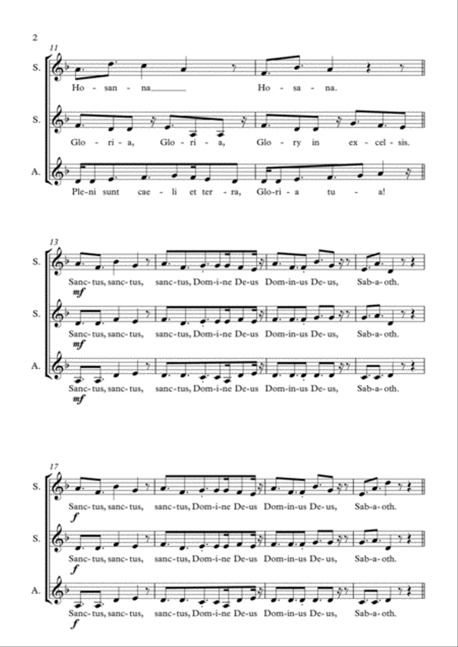 A Latin American Mass A Latin American Mass SSA scores gallery preview page 2
