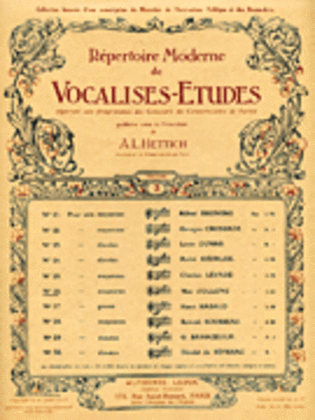 Repertoire Moderne de Vocalises-Etudes