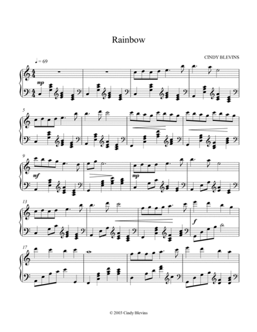 Rainbow, original Piano Solo image number null