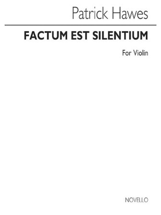 Book cover for Factum Est Silentium Violin Part