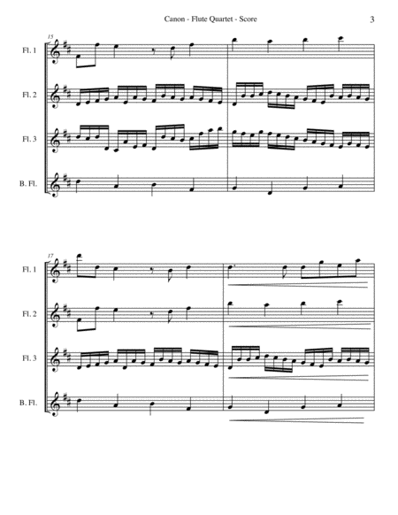 Pachelbel's Canon for Flute Quartet image number null