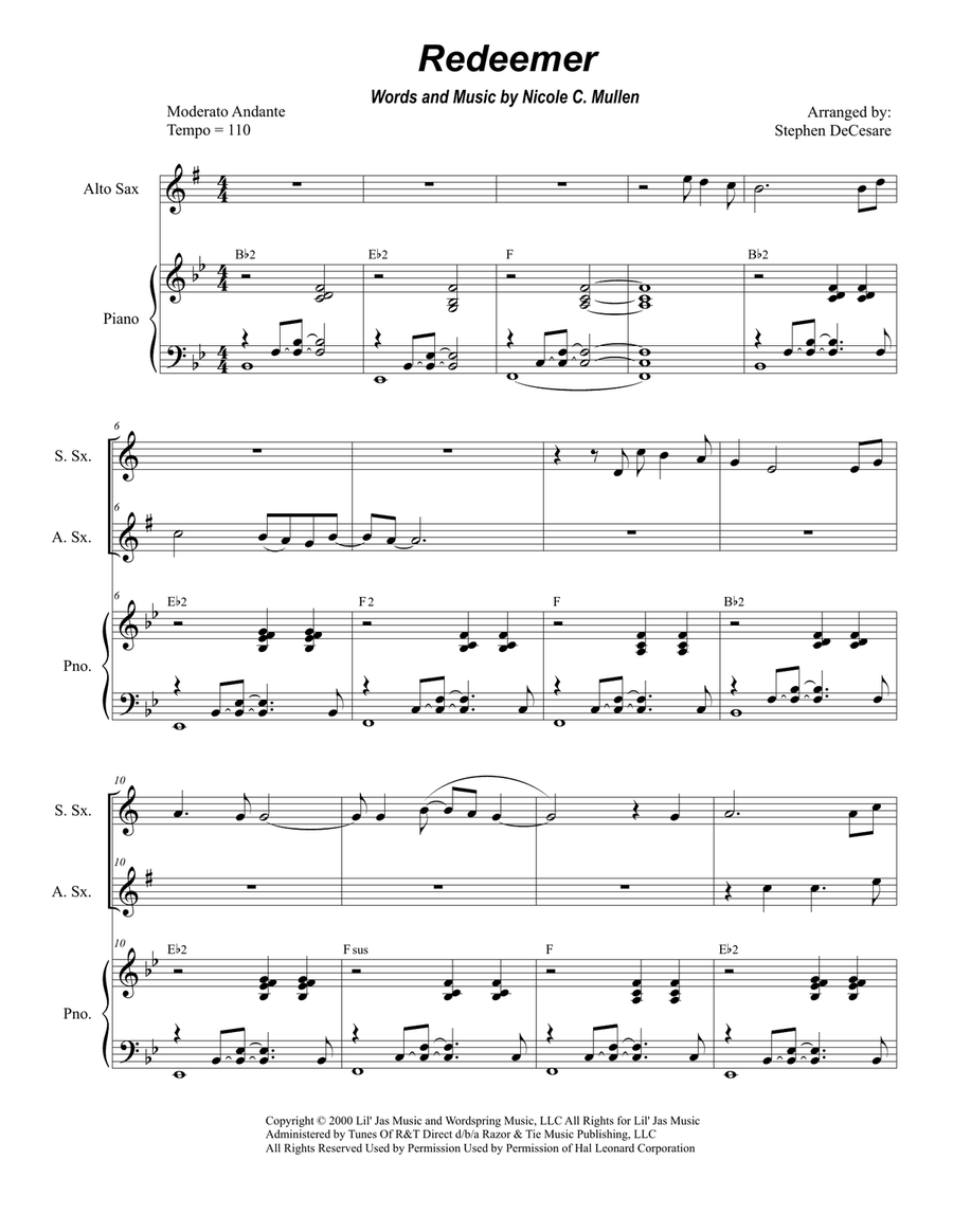 Redeemer Redeemer Woodwind Duet scores gallery preview page 1