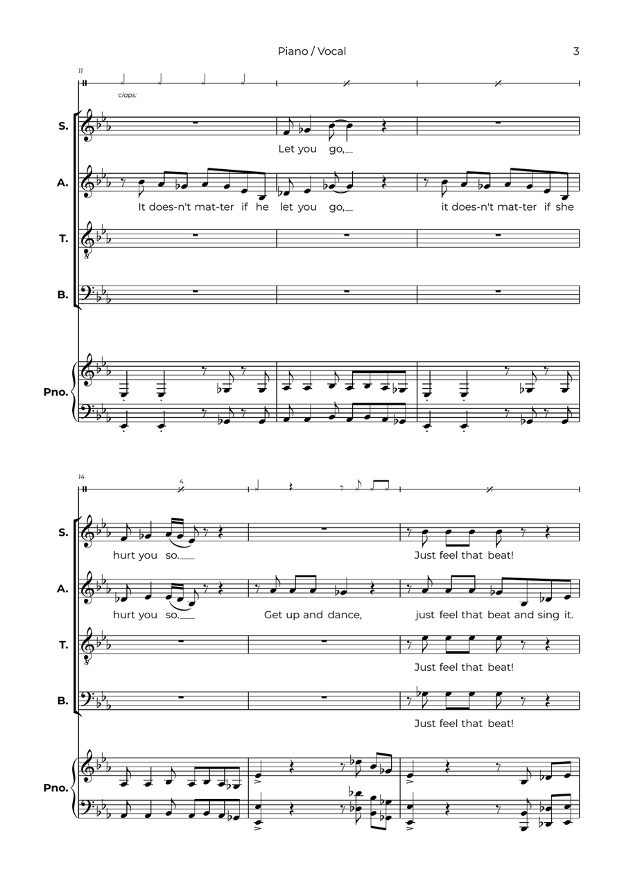 Sing Sing 4-Part scores gallery preview page 3