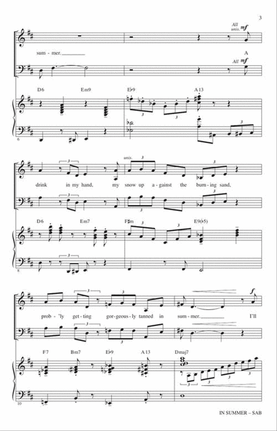 In Summer In Summer 3-Part scores gallery preview page 4