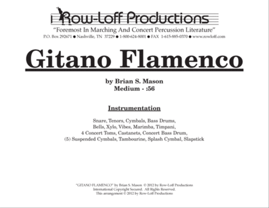 Gitano Flamenco w/Tutor Tracks Percussion Ensemble scores gallery preview page 2