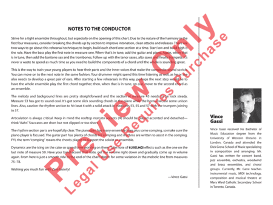 Zero Gravity Jazz Ensemble scores gallery preview page 3