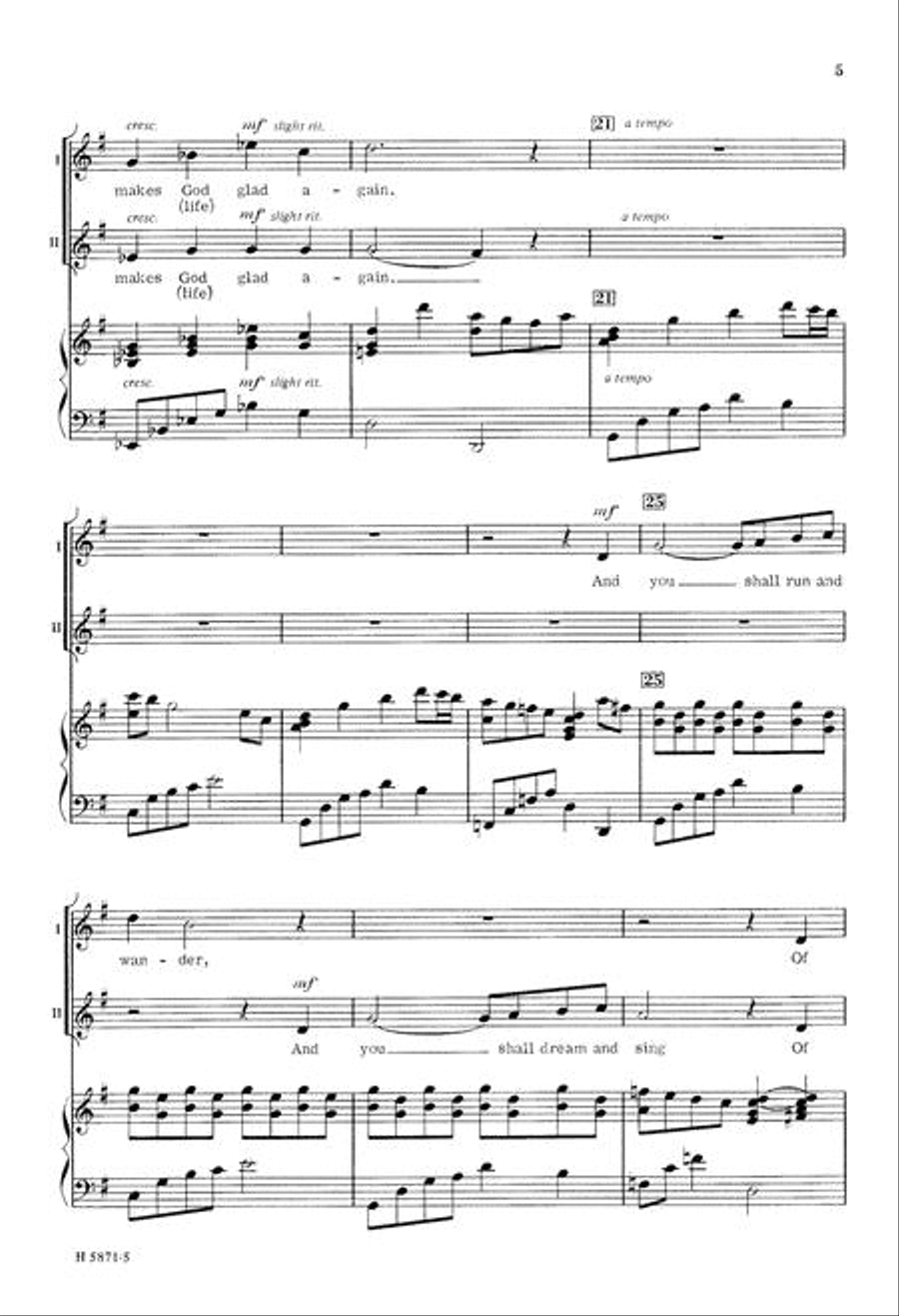 Your Friend Shall Be the Tall Wind 3-Part scores gallery preview page 4