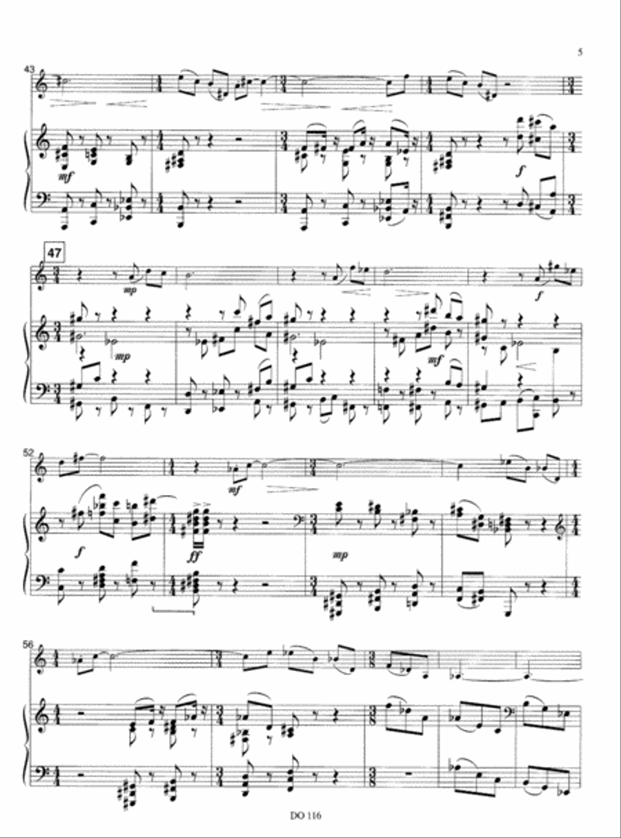 Concerto pour trompette, opus 43 (réduction de piano) Piano Solo scores gallery preview page 5