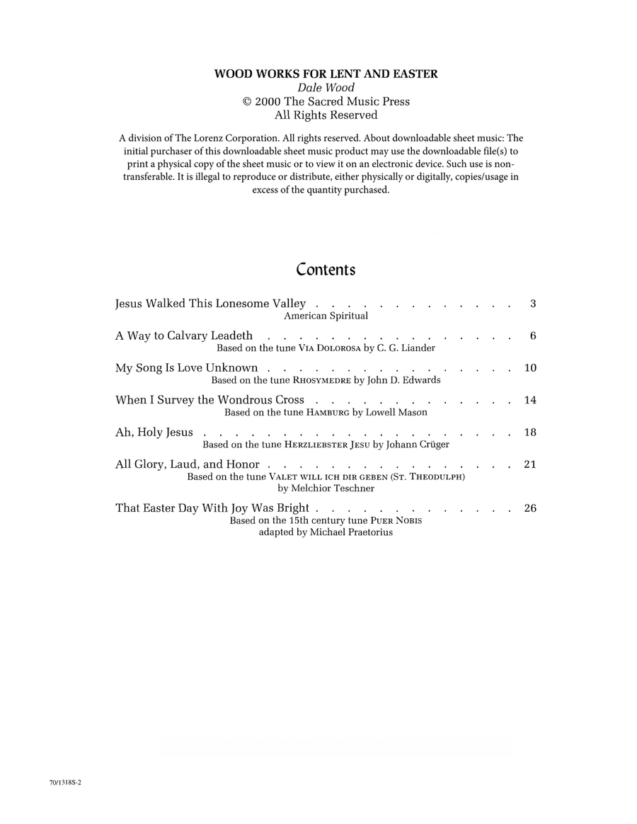 Wood Works for Lent and Easter Organ scores gallery preview page 2