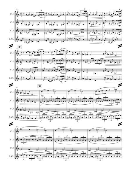 Debussy - String Quartet in G minor, Op.10, Mvt I (for Clarinet Quartet) image number null