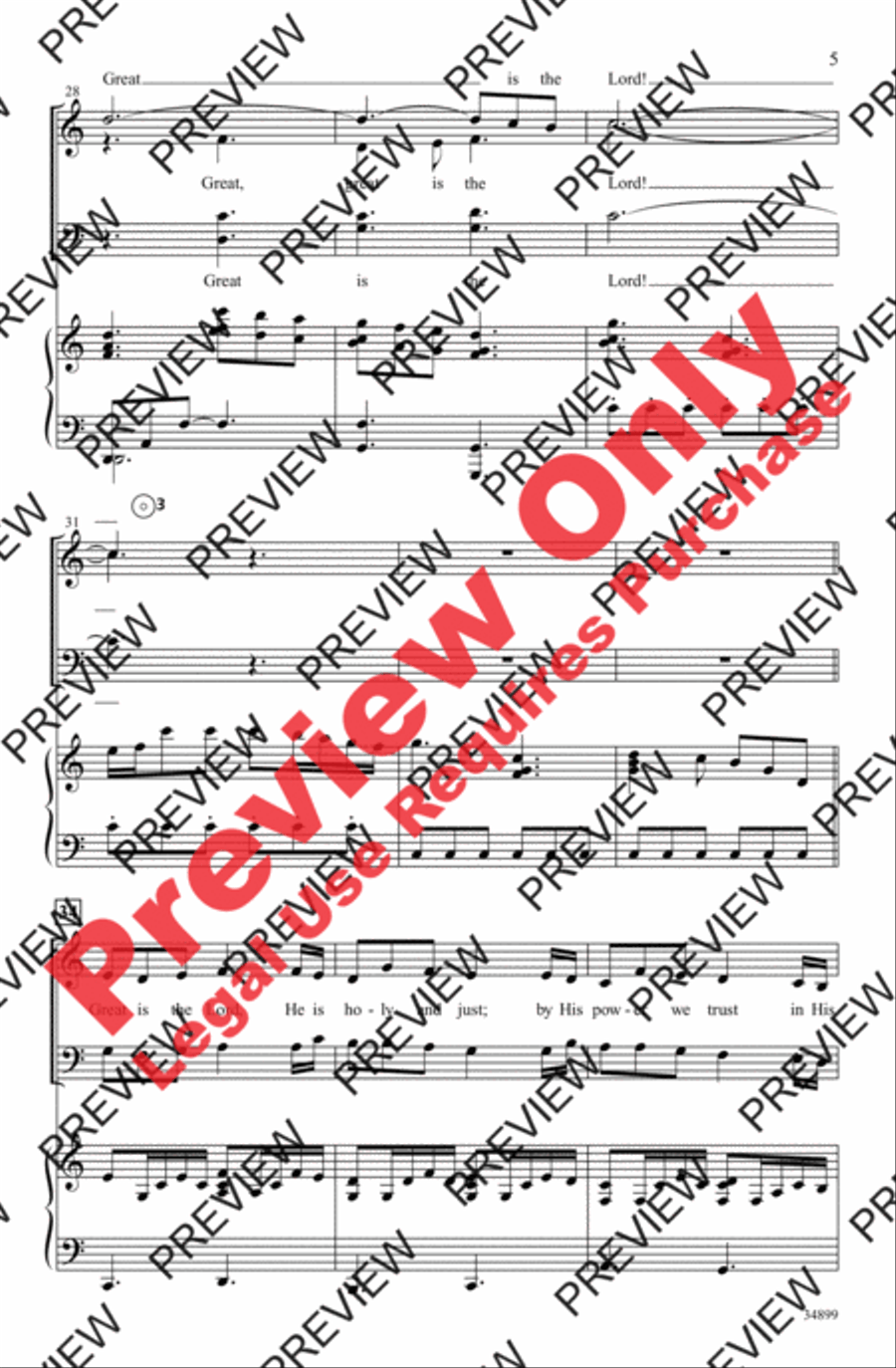 Great Is the Lord Great Is the Lord 4-Part scores gallery preview page 5