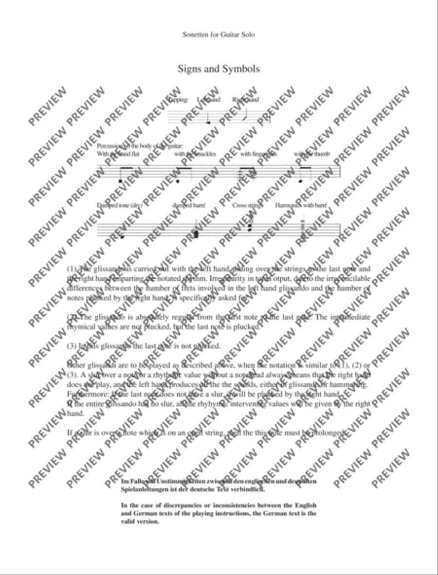 Sonette Sonette Guitar scores gallery preview page 15