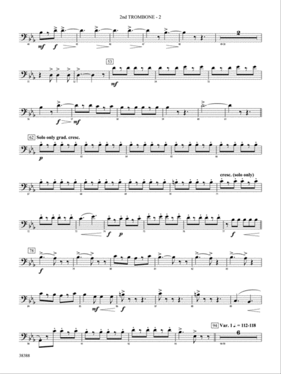 Napoli: 2nd Trombone Concert Band scores gallery preview page 2
