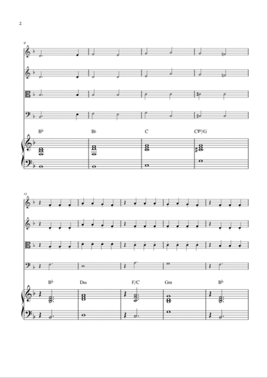Gravity Falls (main Theme) String Quartet scores gallery preview page 2