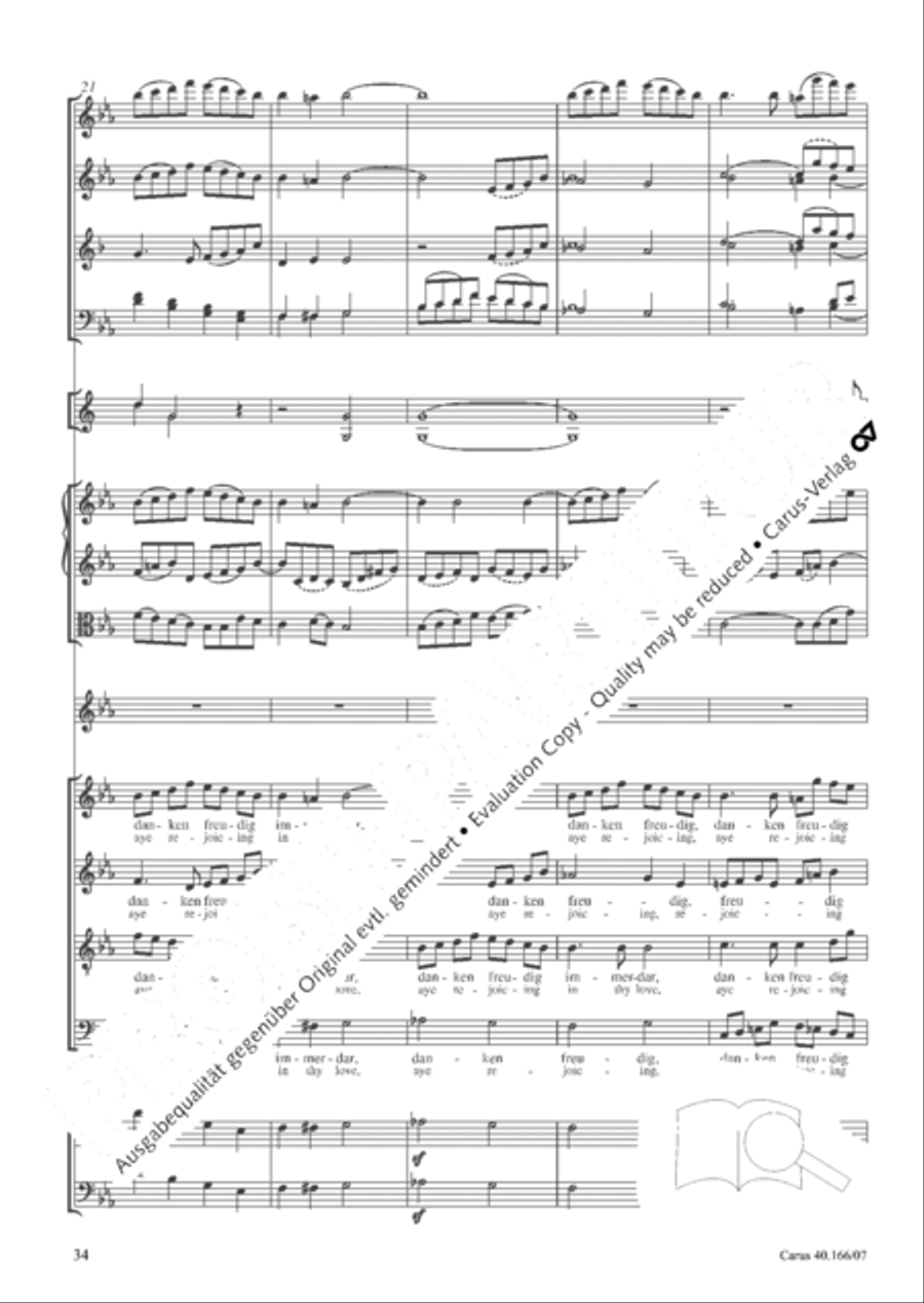 Mendelssohn: Hymn - Three sacred songs - fugue Voice scores gallery preview page 35