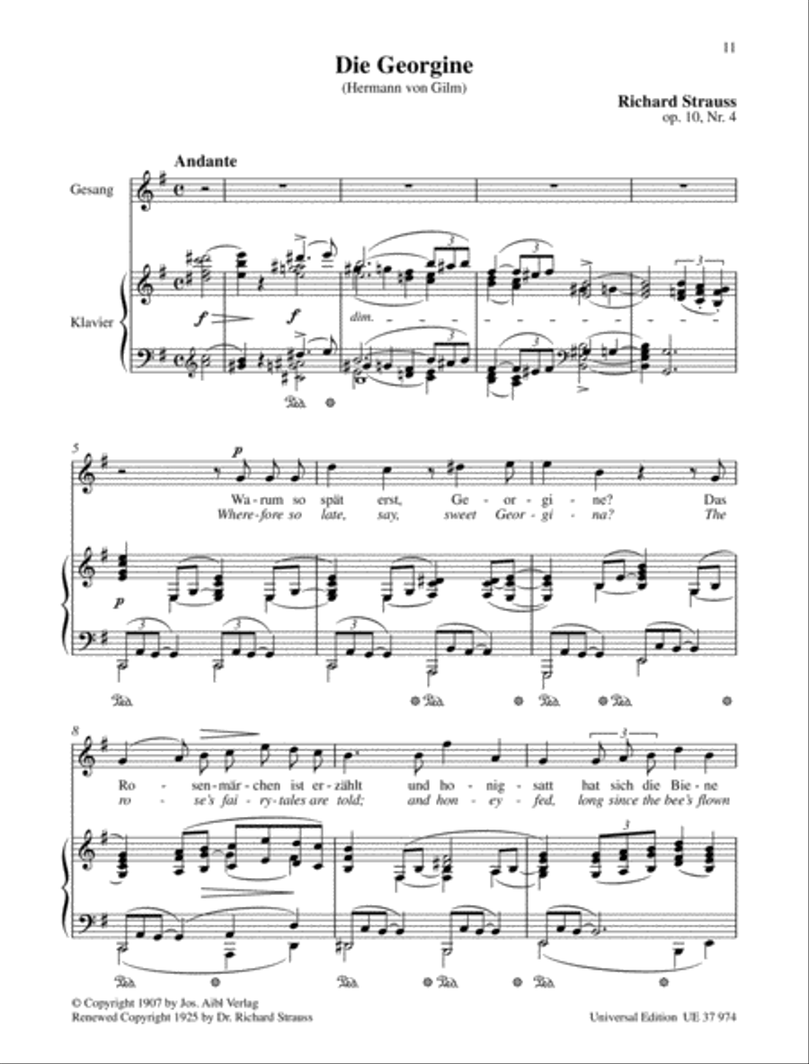 Eight Gedichte - High voice Chamber Music scores gallery preview page 5