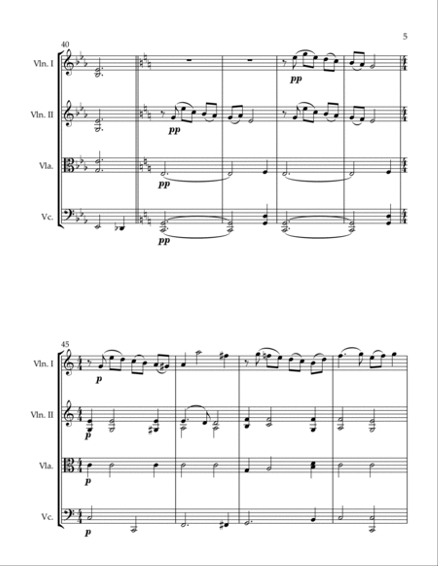 Great Is Thy Faithfulness String Quartet scores gallery preview page 5