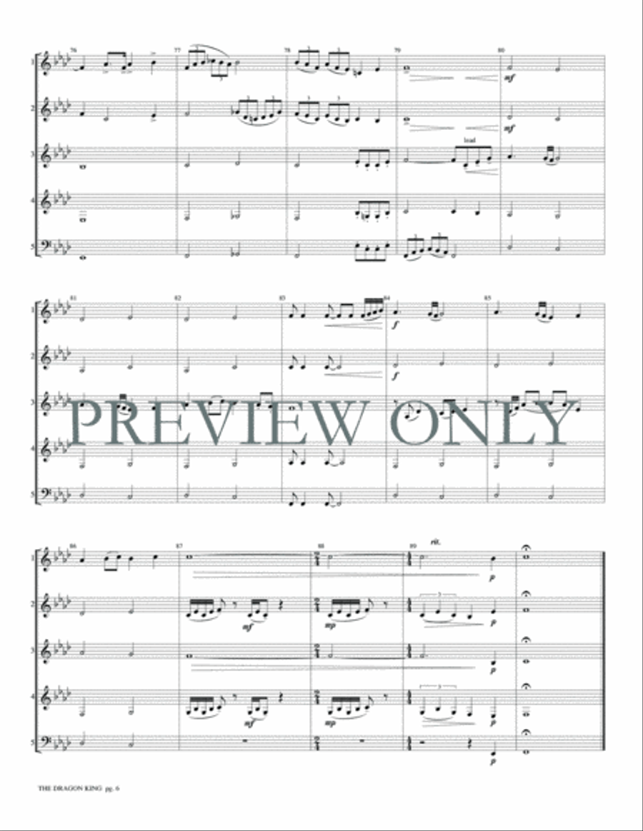 The Dragon King The Dragon King Woodwind Ensemble scores gallery preview page 8