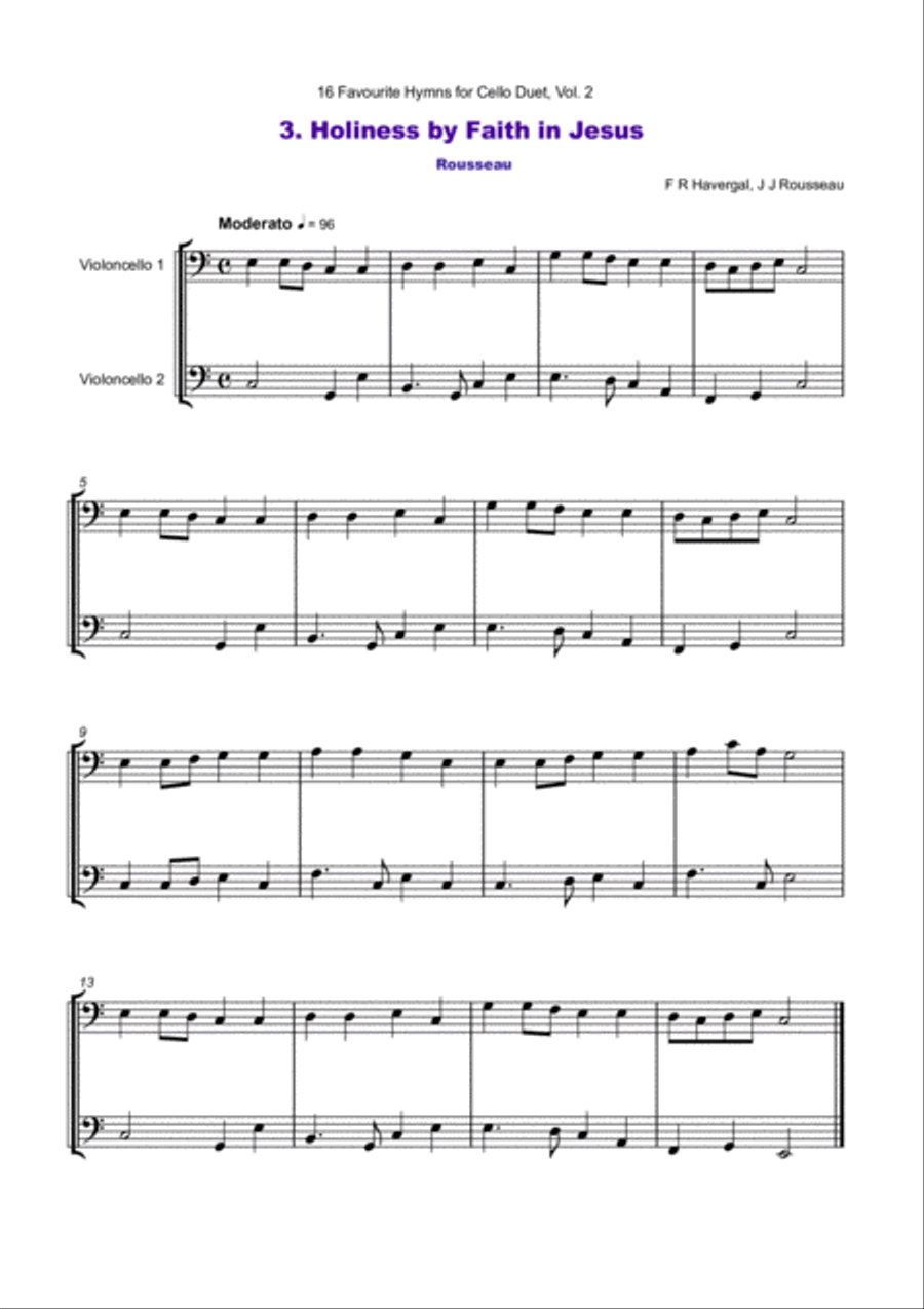 16 Favourite Hymns Vol.2 for Cello Duet String Duet scores gallery preview page 4