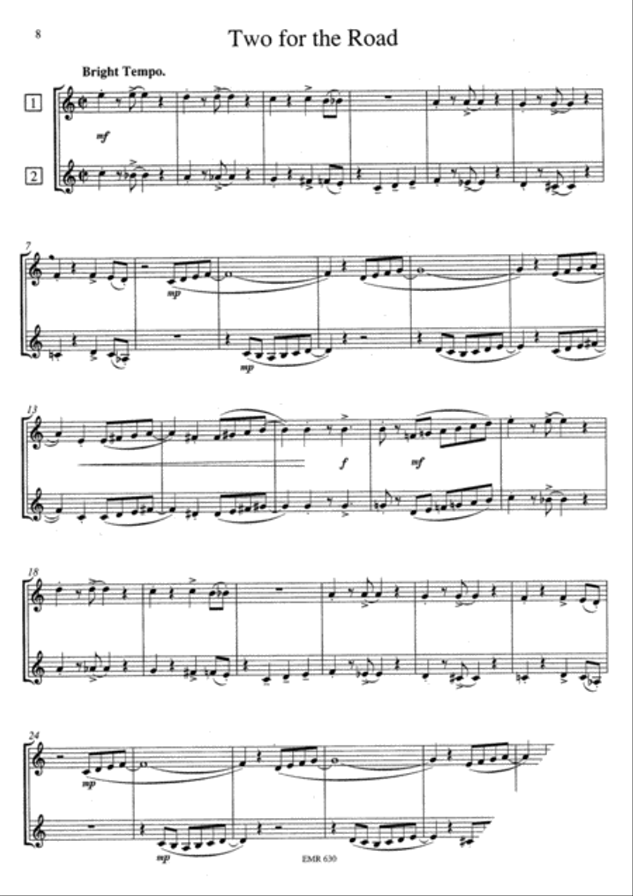 8 Happy Pieces Clarinet Duet scores gallery preview page 5