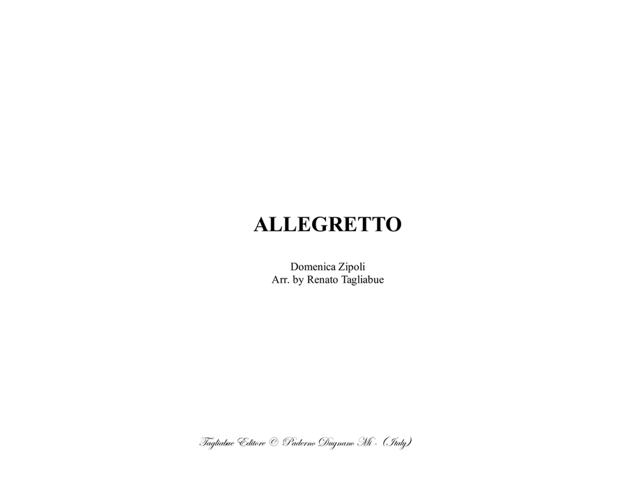 ALLEGRETTO - D. Zipoli - For Organ 3 staff Organ Solo scores gallery preview page 1