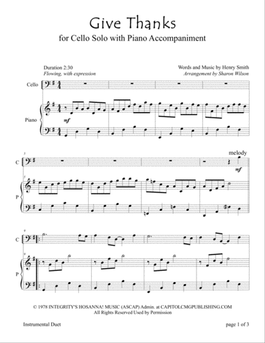 Give Thanks Piano scores gallery preview page 3