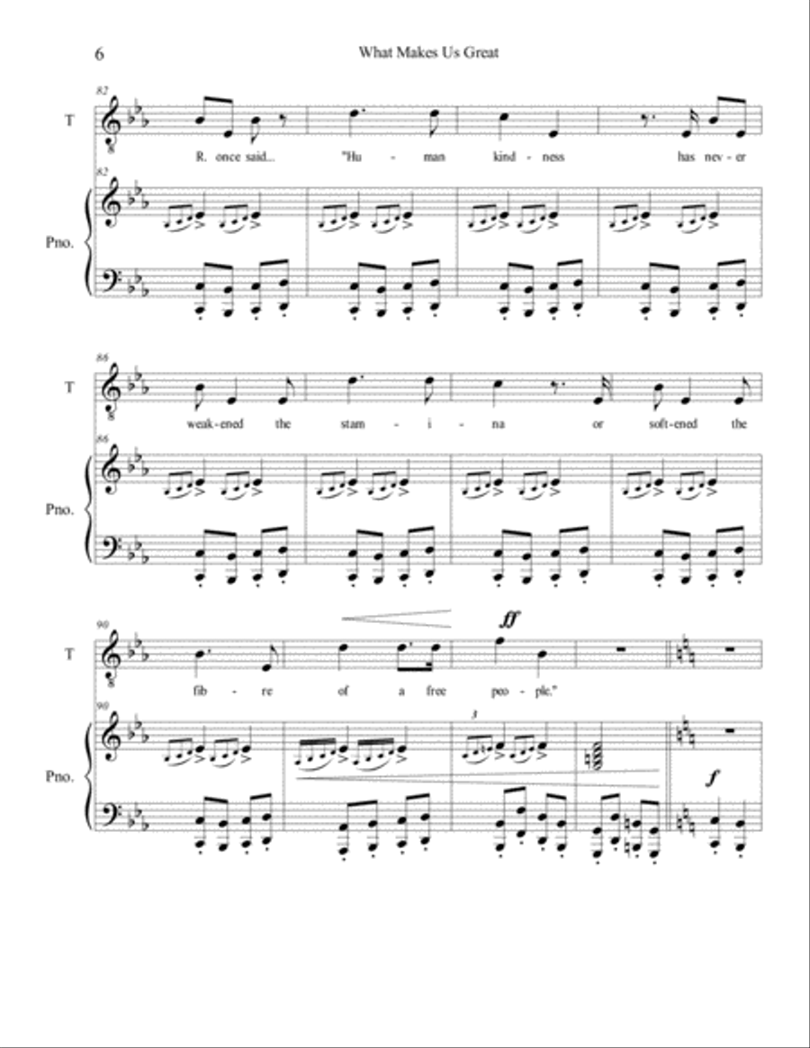 What Makes Us Great Tenor Voice scores gallery preview page 6