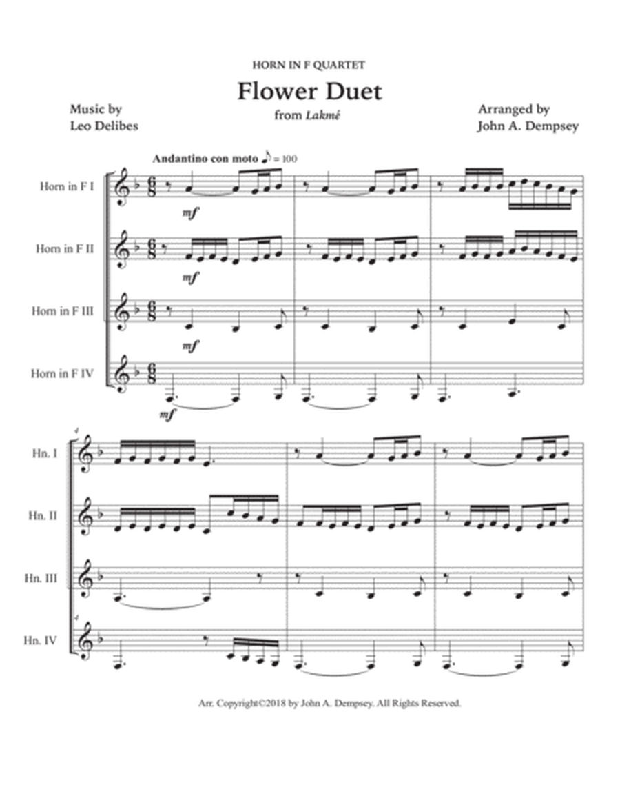 Flower Duet (Horn in F Quartet) image number null