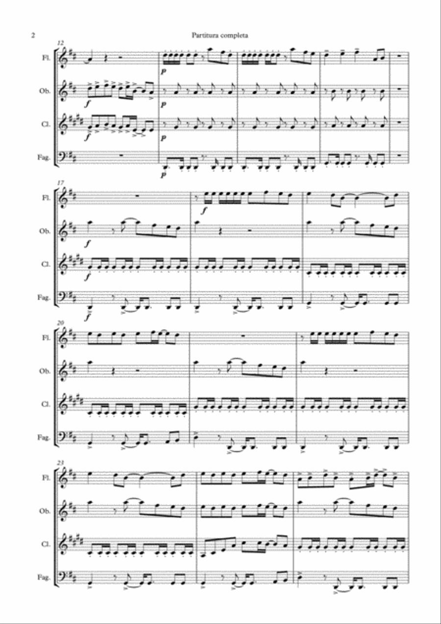 Best Day Of My Life Woodwind Quartet scores gallery preview page 3
