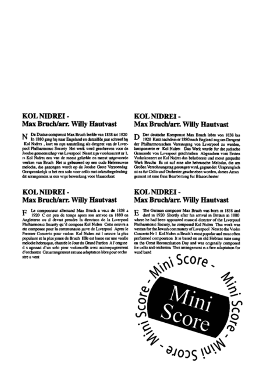 Kol Nidrei Kol Nidrei Fanfare Band scores gallery preview page 10
