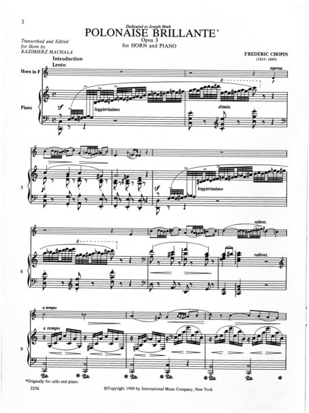 Polonaise Brillante, Opus 3