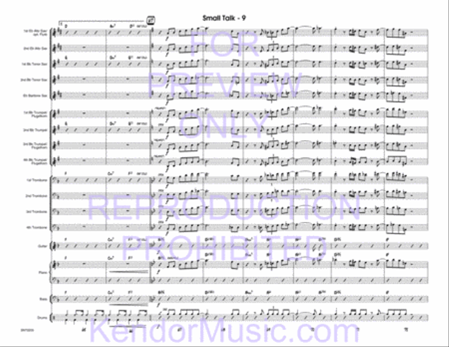 Small Talk Jazz Ensemble scores gallery preview page 10