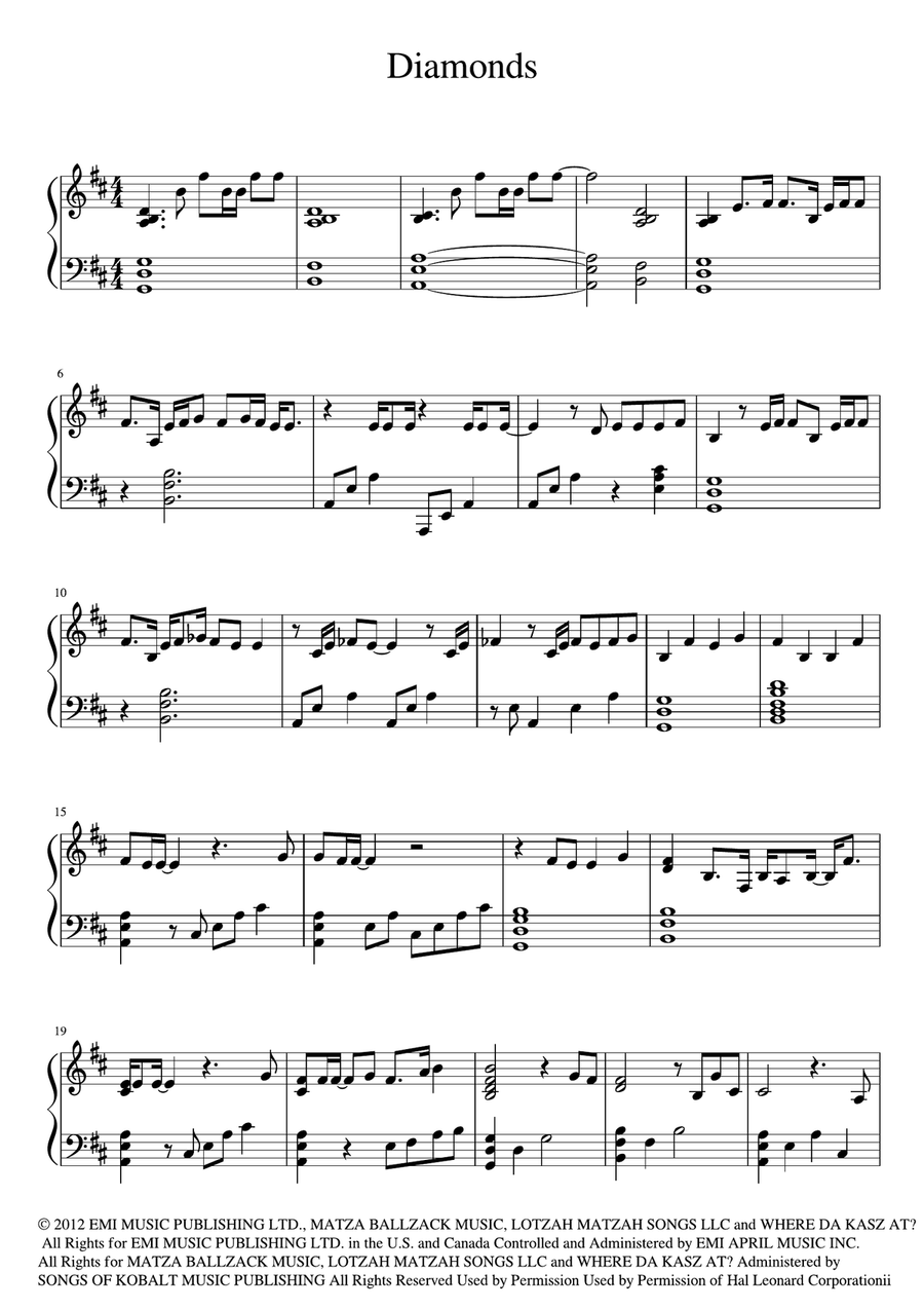 Diamonds Harp scores gallery preview page 1