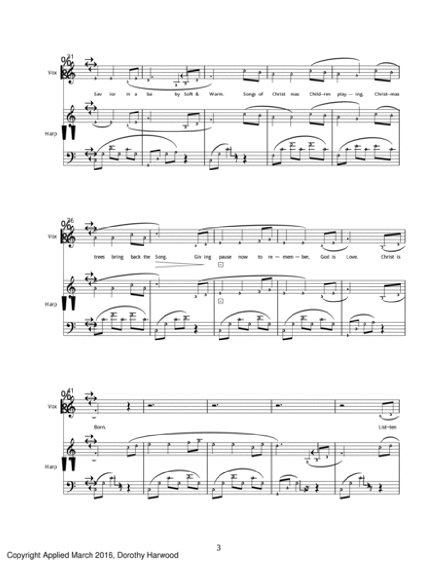 Tiny Lights for Harp & Voice Harp scores gallery preview page 5
