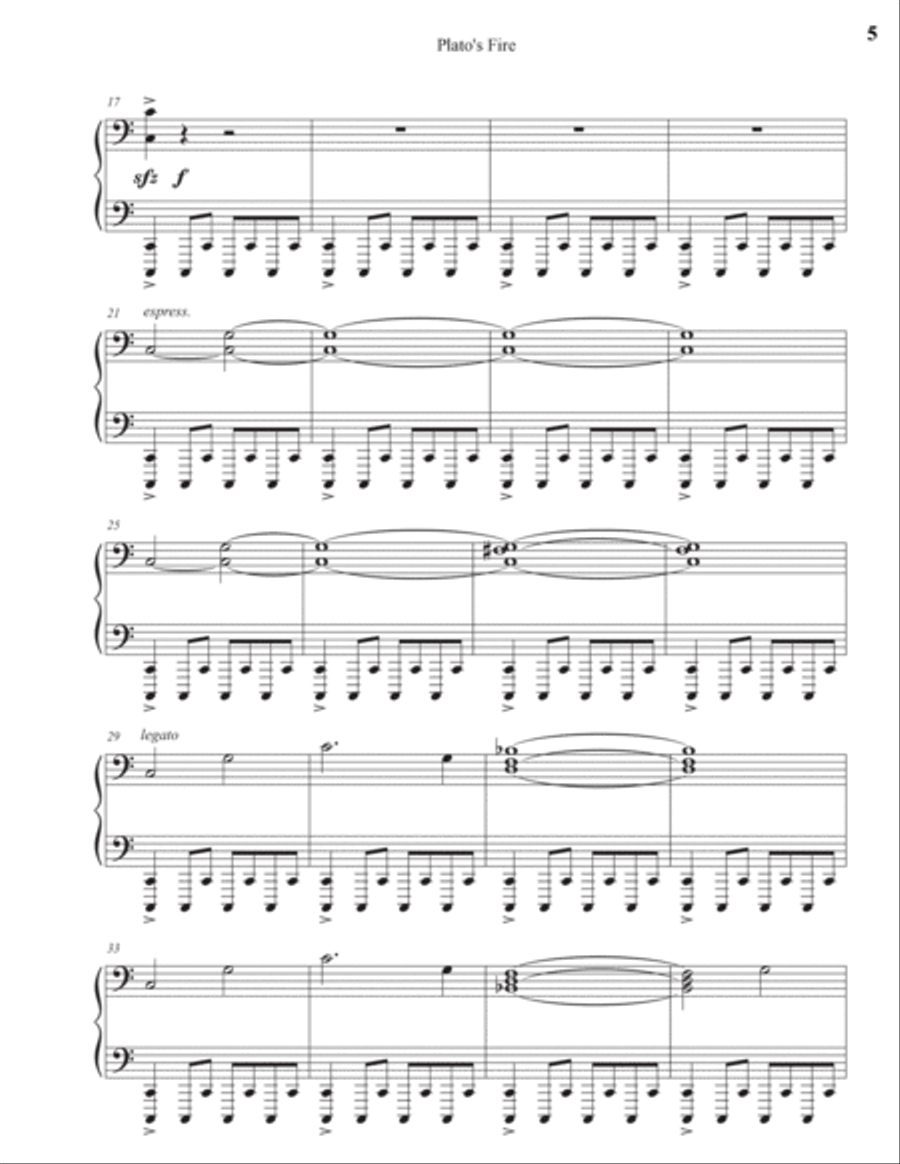 Plato's Fire Piano Solo scores gallery preview page 5