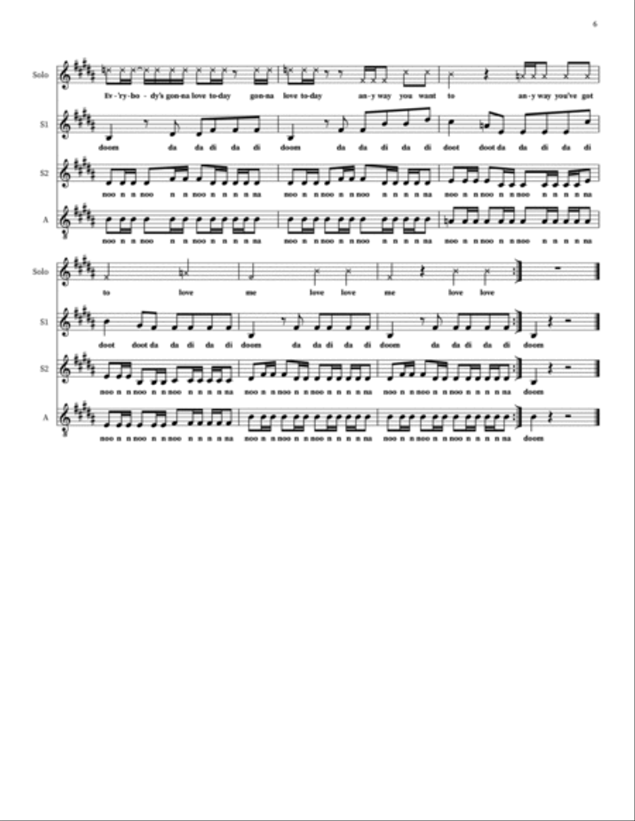 Love Today 4-Part scores gallery preview page 6