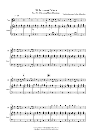 3 Easy Christmas Pieces for Flute and Piano