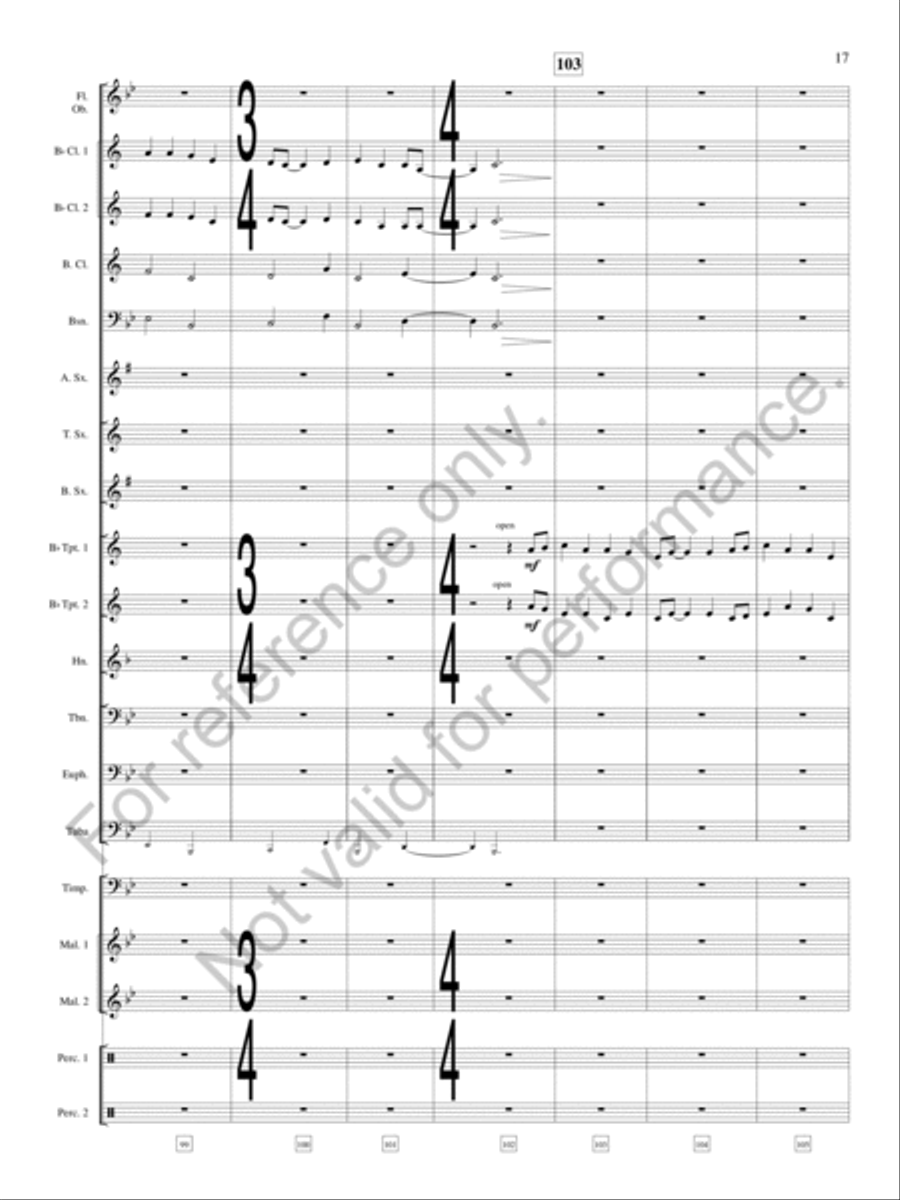 Legend of the Silver Knight Concert Band scores gallery preview page 18