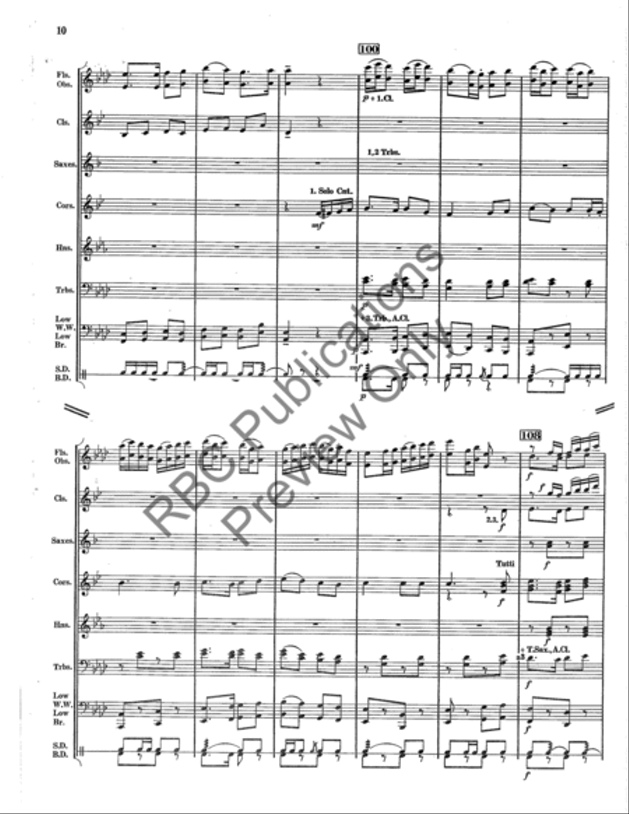 Swedish Folk Marsch (Score) Concert Band scores gallery preview page 11