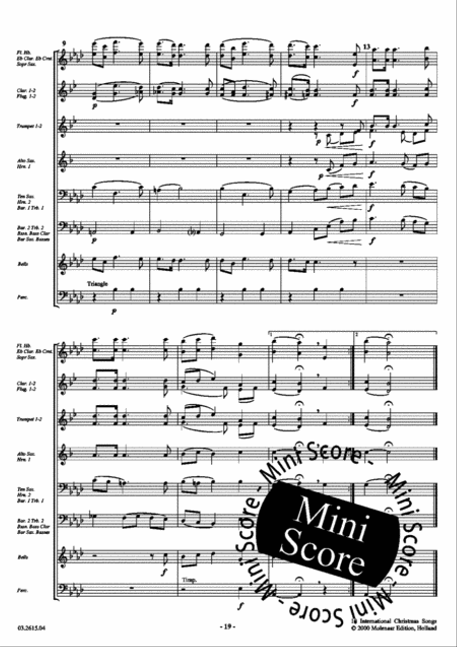 10 International Christmas Songs Fanfare Band scores gallery preview page 21
