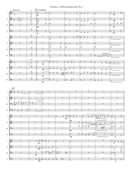 Missa Laetatus sum - Score