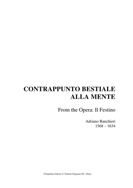 CONTRAPPUNTO BESTIALE ALLA MENTE - Arr. for Brass Quintet image number null