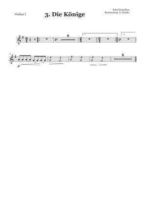 Peter Cornelius Weihnachtslieder - 3. Die Könige - Violine 1