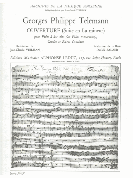 Telemann Suite In A Minor Violin 1 Part