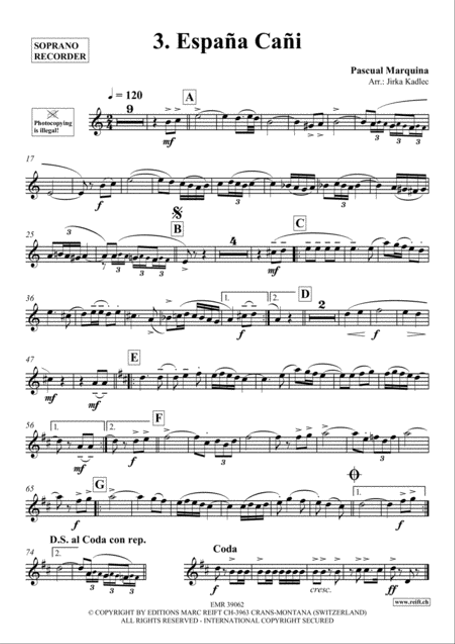 12 Greatest Dance Party Hits Soprano Recorder scores gallery preview page 4