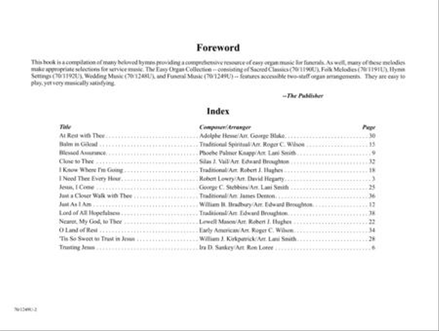 The Easy Organ Collection: Funeral Music Organ Solo scores gallery preview page 3
